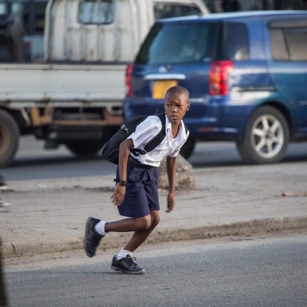 Children navigate challenges on their journey to school